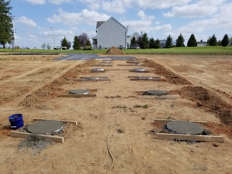 concrete pier installation